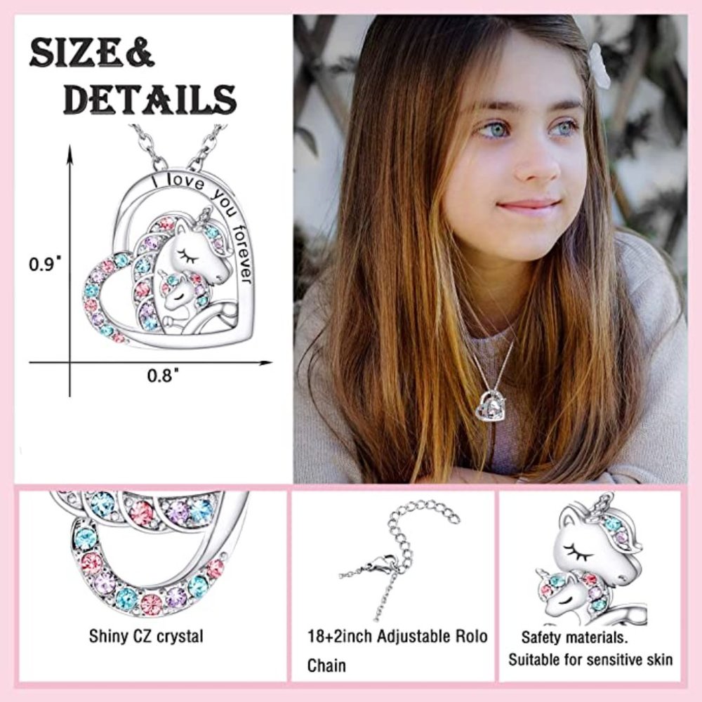 You are Magical Necklace for Girls Crystal Heart Pendant Necklaces Jewelry Gifts - Picture 5 of 6